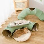 Multifunctional Foldable Cat Tunnel Cat Passage Rolling Floor Chinchilla Nest Cat Spring And Summer Cat Bed for sale