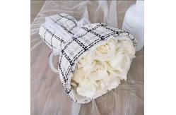 China Luxurious Grids Pattern Flower Bouquet Wrapping Paper Fabric 150cmx50cm Florist Packing Fabric supplier