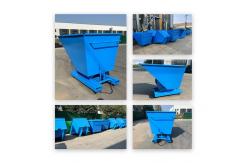 China Metal Self Dumping Hopper Tipping Bins 2 Yard Standard 6000 Lb Capacity supplier