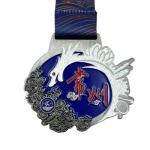 Die Struck Custom Engraved Medals Covered In Glitter Spinning Medal for sale