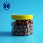 Hexagon 450ml 15oz Peanut Plastic Jar With Screw Caps 81mm Height for sale