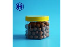 China Hexagon 450ml 15oz Peanut Plastic Jar With Screw Caps 81mm Height supplier