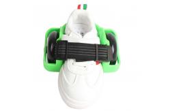 China YOBANG Green Adjustable Two Wheels Skate Shoes Flashing Heel Wheels Clip on Skates supplier