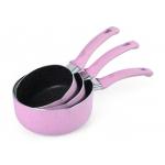 Pink Round 16cm LFGB Large Aluminum Pots For Cooking for sale
