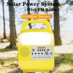 10w Solar Home Lighting System With Radio FM Bluetooth Speaker Charger