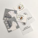 Name Custom Embroidered Clothing Baby Labels Cotton Tape Printed Custom Woven Logo Labels