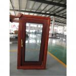 Windproof Tilt And Turn UPVC Window Oak Finish for sale