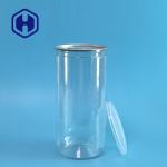 1450ml 49oz Clear Plastic Cans With Aluminum Easy Open Lid And Plastic Cap
