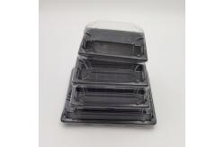 China Disposable PS Plastic Sushi Tray With Transparent Lid supplier
