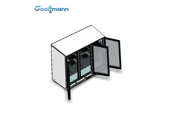 3 Door Undercounter Back Bar Cooler Internal LED Light Ventilated Cooling System