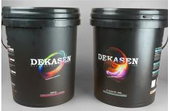 China Stackable Black White 5 Gallon Plastic Bucket 20 Litre For Lubricant supplier