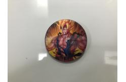 China 5.8*5.8cm PET 3D Lenticular Anime Button Badge For Bag supplier
