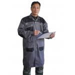 China 100% Cotton Twill Contrasted Mens Work Coats For For Engineering / Warehouse Worker for sale