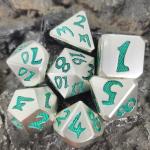 Edge Rpg Dice Rpg Dice Odorless Polyhedral Dice Lightweight Sharp Green Silver Metal for sale