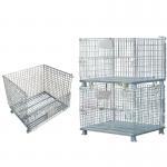 Collapsible Electro Zinc Plated 50x50 Mesh Metal Storage Cage for sale