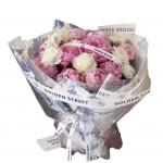 Flower Wrapping Paper Blue and White Porcelain Flower Bouquets in 38*50cm Size for sale