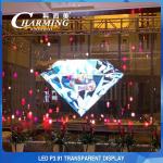 Crashproof See Through LED Screen , Aluminum Transparent LED Storefront for sale