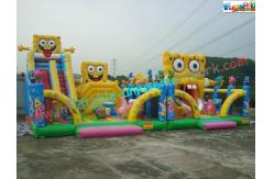 China Spongebob Giant Inflatable Amusement Park , Inflatable Big Funcity Games supplier