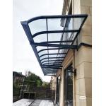 Customizable DIY Aluminum Frame Polycarbonate Solid Sheet Awning For Outdoor Needs In Blue for sale
