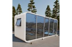 China Customized Apple Cabin House with Metal Carved Panel and Integrated Ceiling supplier