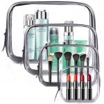 4 Pcs Waterproof PVC Zippered Toiletry Carry Portable Makeup Organizer Bag for sale