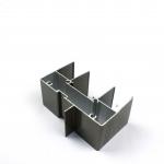 High Glossy Bronze Anodized Glass Sliding 6063 T5 Aluminium Window Rack Profiles