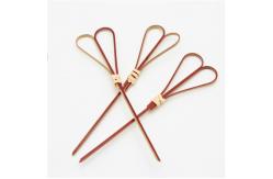 China Custom Logo Bamboo Knot Picks Skewers Not Coated Easily Cleaned Heat Resistance supplier