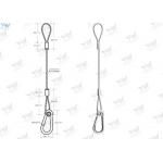 Hook End Wire Rope Sling Ø 2.0 MM Steel Safe Rope With Loop End , Snap Hook for sale