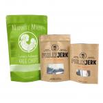 Custom Private Logo White Kraft Paper Bags for Cookie Cake Nuts Edibles Powder Pet Food 100% Biodegradable Smell Proof B for sale