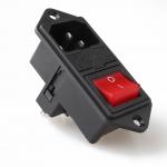 AC Male Power Socket C14 10A 250V 3 Pin IEC320 C14 Inlet Module Plug Fuse Switch for sale