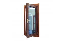 China Aluminium Profile Tilt And Turn UPVC Window Mahogany  Certificated supplier