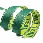 Nylon Polyester Jacquard Webbing Tape 2.6cm Width Green Elastic Band
