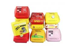 China Recyclable Paper Cardboard Hamburger Box for Fast Food Custom Printed and Disposable supplier