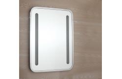China Defogger Vanity Mirror With Lights Time Display Touch Screen Wall Mirror supplier