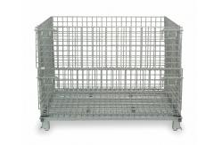 China Foldable Wire Mesh Container Q235 50x100 Wire Mesh Pallet Cages supplier