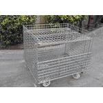 OEM Galvanized Welded Folding Stackable Wire Mesh Cage for sale