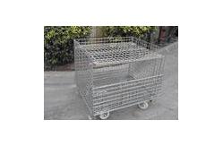 China OEM Galvanized Welded Folding Stackable Wire Mesh Cage supplier