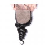Unprocessed Brazilian Loose Wave Silk Base Closure , Silk Lace Closure for sale