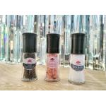 Reusable Glass Bottle Salt And Pepper Mill Plastic Grinders With Ceramic Core for sale