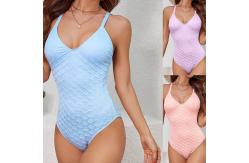 China Flattering and Functional S Green Strapless Swimming Suits Bikini supplier