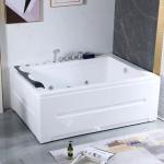 Acrylic Bathroom Sanitary Ware Fibreglass Double Whirlpool Spa Bathtub for sale