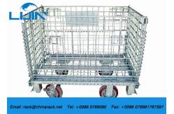 China Foldable Rust - Protection Wire Mesh Cages / Wire Mesh Container With Wheels supplier