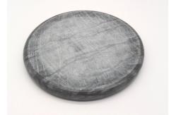 China Hotel Natural Round Marble Serving Tray Black Polished Environment Friendly supplier