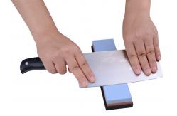 China Two Side Kitchen Whetstone Sharpening Stone , 120 80 Grit Stone Knife Sharpener supplier