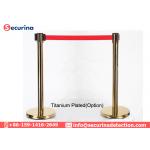 Stainless Steel Crowd Control Barrier With 2 Meter Retractable Nylon Belt