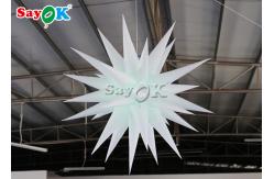 China White Hanging Stars 1.5m Inflatable Lighting Decoration supplier