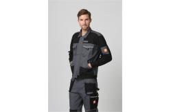 China Concealed Front YKK Zip Multi Pocket Work Jacket With Flap supplier