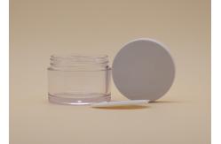 China 30ml Cylindric Round Opal Cosmetic Cream Containers White PETG Clear Body With Lid supplier