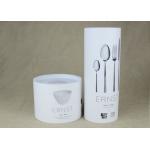 Customised Movable Plastic Lid CMYK Printing Kraft Paper Tube Packaging , Tableware Paper Cans