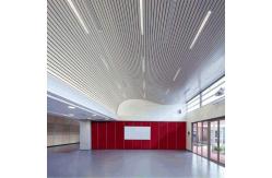 China Demountable U Strip Aluminum Metal Ceiling Square Edge Plain Pattern supplier